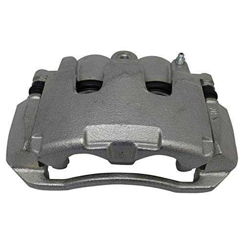 Image of TRQ Front Brake Caliper Set Zinc Coated Brackets Hardware Compatible with 2005-2008 Dodge Dakota 2006-2008 Ram 1500 2006-2009 Mitsubishi Raider