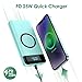 Wireless Portable Charger 30,800mAh 15W Wireless Charging 25W PD QC4.0 Fast Charging Smart LED Display USB-C Power Bank,4 Output& 2 Input External Battery Pack Compatible with iPhone,Samsung etc-Green