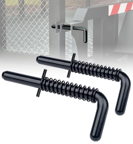 Aupar Heavy Duty Steel Trailer Gate Spring Latch Pin | Repair Kit 819T | Anti Rust | Black