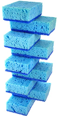 Image of Blue Multi Use Scrub Sponges. Made in Europe. 9 Pack