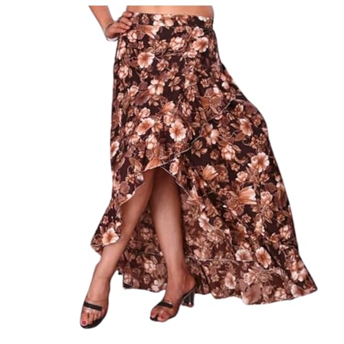 Image of JYESHTA Women's American Crepe Flared A Line Stitched Long Skirt with 12 Mtr Flare 40 in Height | Skirts for Women Long Length | Long Skirts for Girls