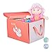 Produktbild Relaxdays Aufbewahrungsbox Kinder, Schwan Prinzessin, faltbar, Deckel & Griff, Spielzeugkiste HxBxT: 29 x 41 x 31cm, rot