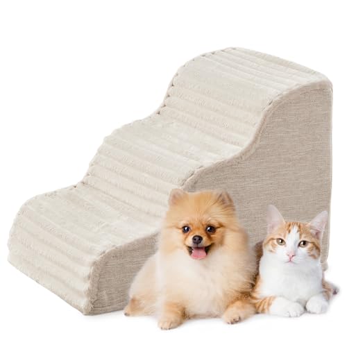 Laojin Balhen 3-Step Dog & Cat Stairs with Washable Cover