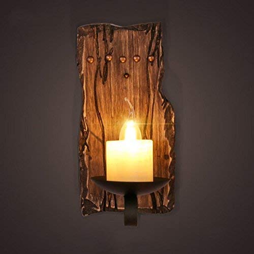 Lampe de chevet suspendue bois massif style industriel vintage américain