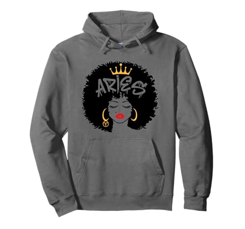 Aries Zodiac Sign African Hair Style Queen Afro Astrology Pullover