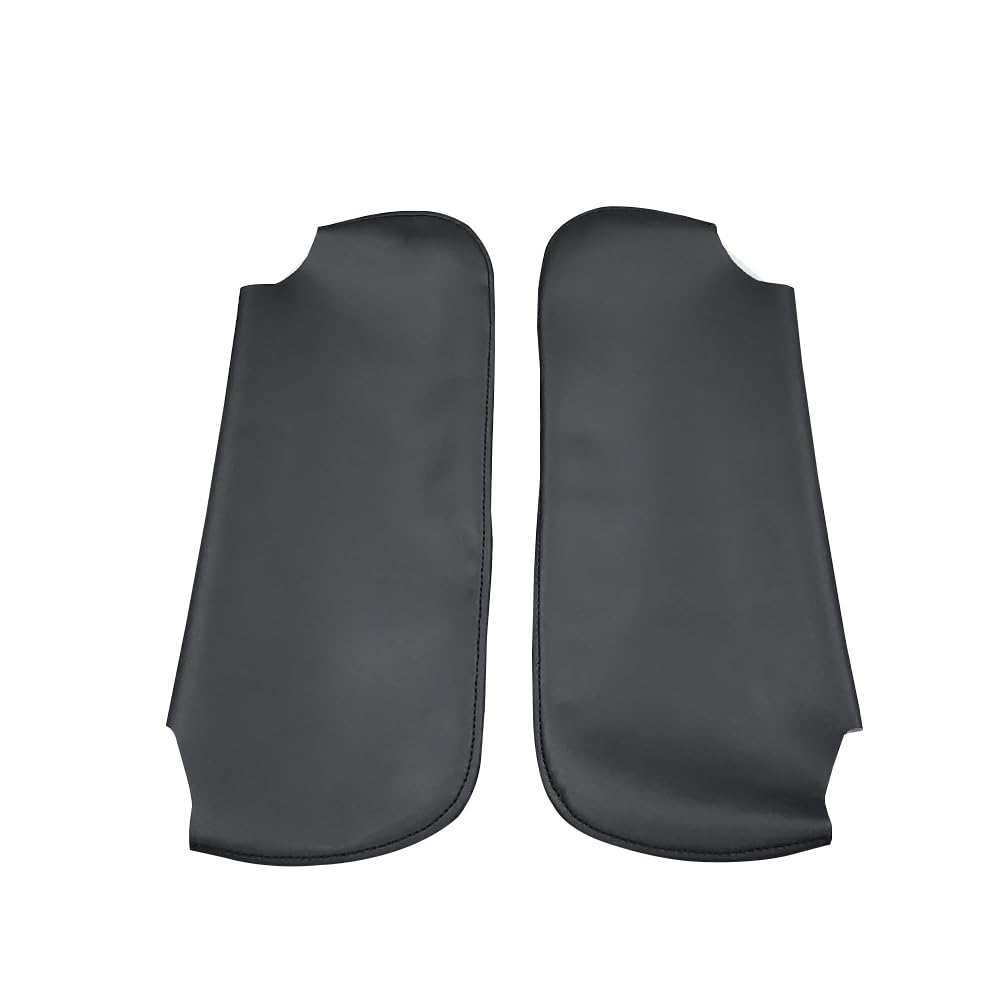 BuliBoao Car Sun Visor Cover Pair Fit for Chevy Camaro 1993-2002, for Pontiac Firebird 1993-2002, Microfiber Leather, Black-Black Stitch