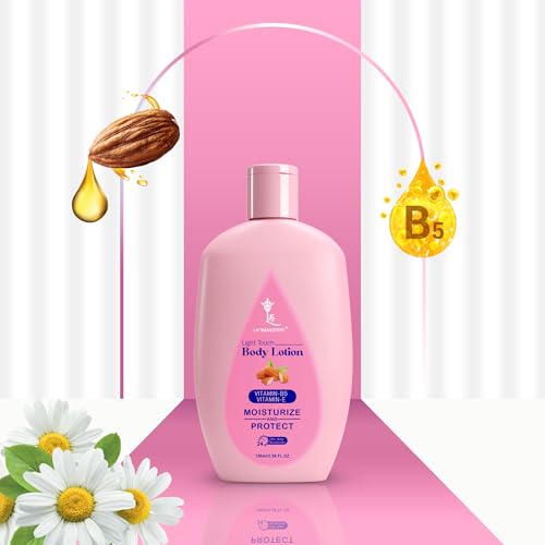 Image of LA'BANGERRY Light Touch Body Lotion with Vitamin B5 & Vitamin E | 24-Hour Moisturize & Skin Protection | Fast Absorbing, Non-Greasy | (100 ml*2)