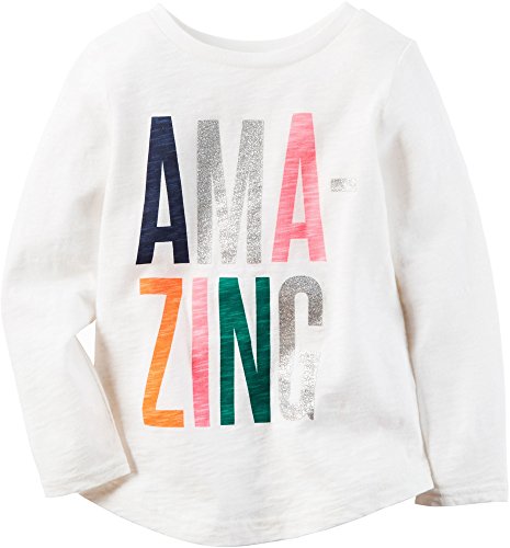 T-shirt blanc à manches longues Carter's Amazing vêtement fille 5 ans