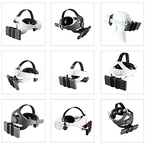 Cnbeyoung Power Bank Battery Strap Holder Compatible With Quest 2 Elite Strap Official Soft Strap Htc Vive Deluxe Audio Strap 3Rd Party Head Strap,Extending Vr Playing Time #TOP6