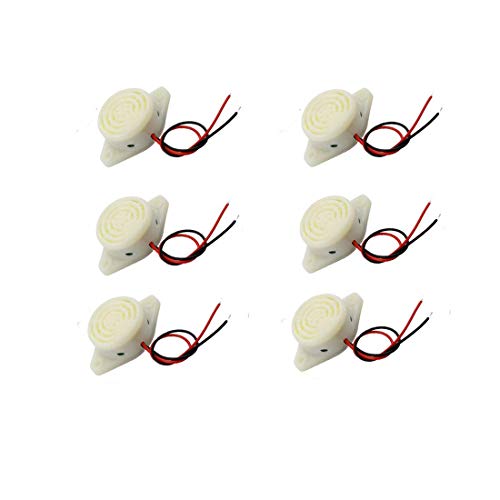 bnafes SFM-27 DC 3-24V Electronic Buzzer Alarm Sounder Continuous Sound Beep (Pack of 6)