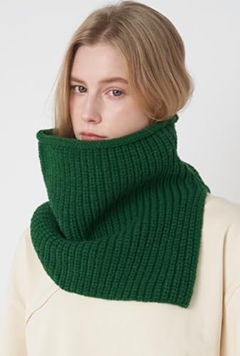 Molodo Neck Warmer Women Chunky Knitted Cowl Neck Winter Warm Cozy Soft Solid Fashion Versatile Scarf 7