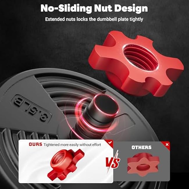 Adjustable Dumbbells, 55/77LBS Free Weight Set, 4 in 1 Dumbbell Set Used as Barbell, Kellebell, Push Up Stand, Fitness Exercise for Home Gym Suitable Men/Women