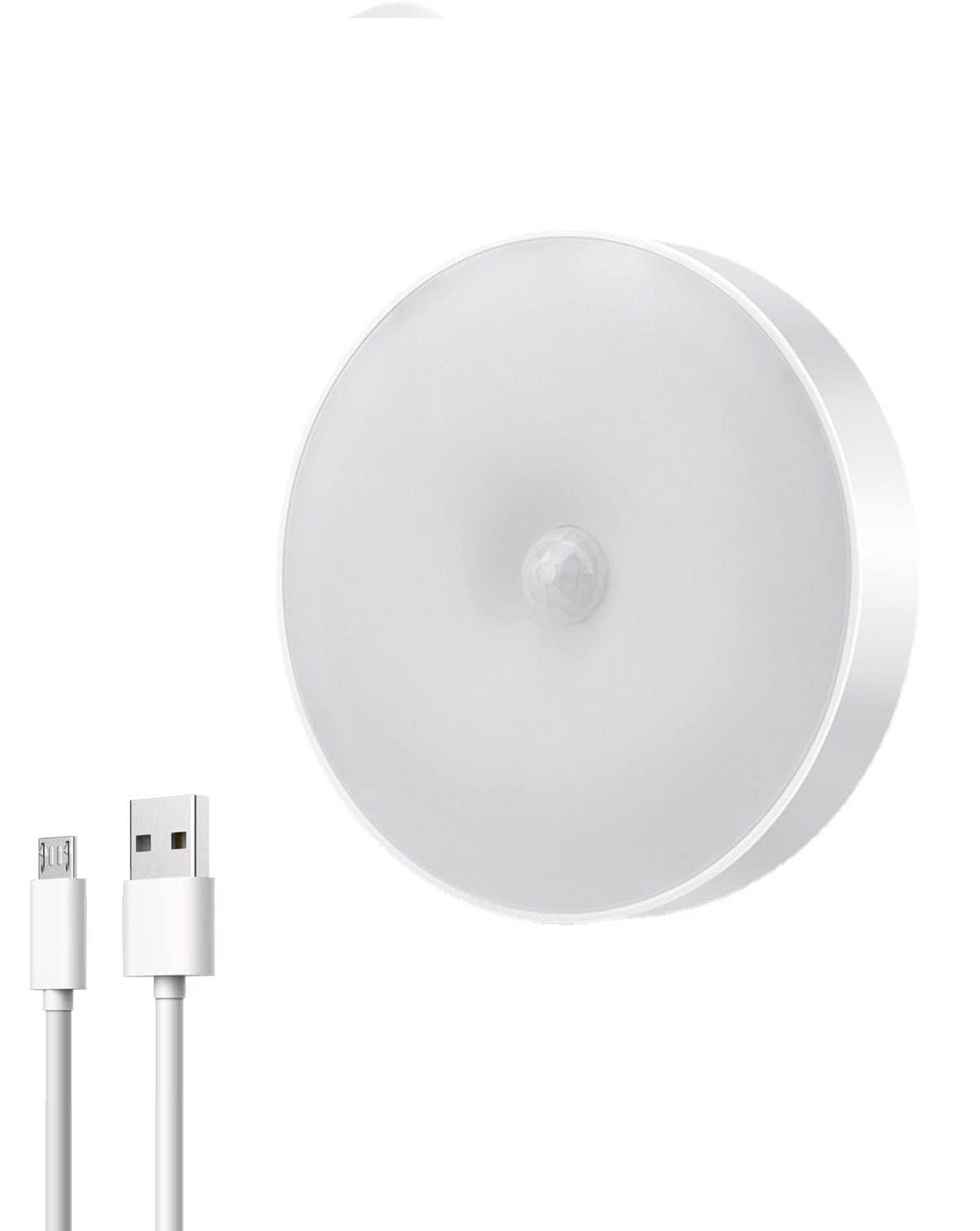 Led Night Light, Stick-on Anywhere Portable Rechargeable Wireless LED Under Cabinet with Dimmable 2 Colors,Motion Sensor Activated Induction Lamp