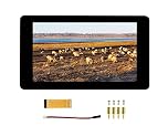 Waveshare 7inch DSI Touch Screen Display for Raspberry Pi 4B/3B+/3A+/3B/2B/B+/A+, 800×480 TFT LCD Capacitive Touchscreen Monitor, Compatible with Raspbian Ubuntu Kali Retropie WIN 10 IoT
