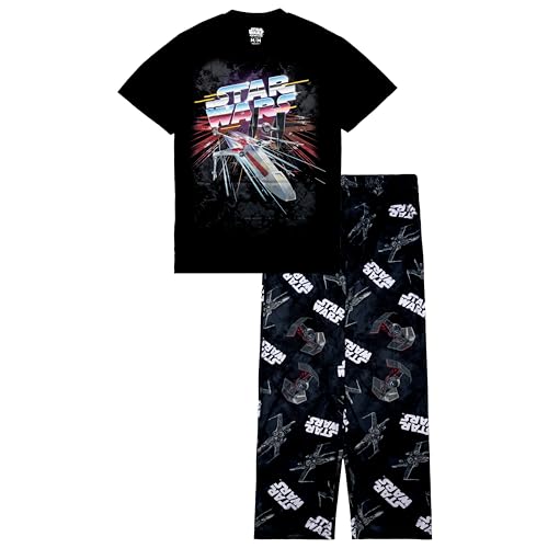 STAR WARS Mens 2-piece Loose-fit Pajama Set Soft & Comfortable Nightwear for Adults M