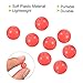 PATIKIL 10mm Luminous Fishing Beads, 200 Pieces Soft Plastic Glow Fishing Bait Eggs Rig Bead Tackle Tool Round, Red