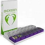 7 Days AM PM Double Push Button Weekly Pill Organizer Case Box Holder Dispenser for Your Supplements and Pills,Vitamins,Travel Planner for Containers Prescription & Medication Daily Medicine Reminder