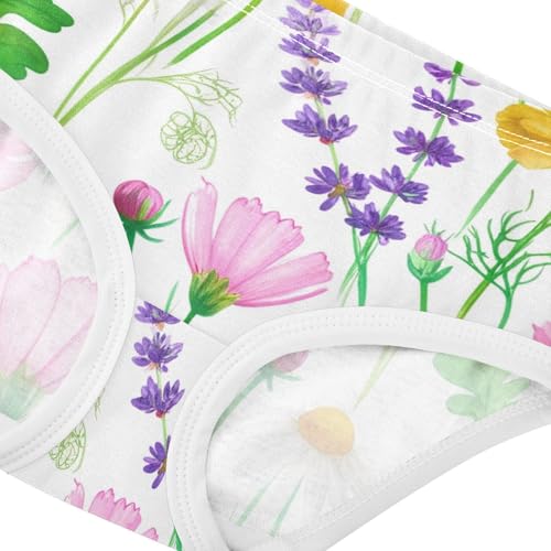 Animal Girls Underwear Toddlers 2t Cotton Girl Panties Cute Floral Painted Wildflowers Kids Undies Briefs4