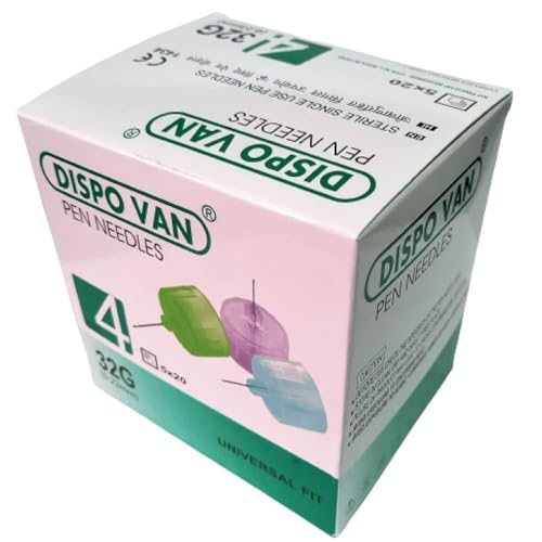 Image of Insulin Pen Needle 32G Universally usable with All pens, Pen Needle (Multicolor) Pack of 50