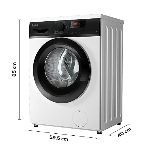 Cecotec Lavadora 6 Kg Carga Frontal Bolero DressCode 6000N. Revoluciones Programables hasta 1000 RPM, 8 Programas, Panel de Control con Display LED, DelayStart hasta 24h, Aclarado Extra