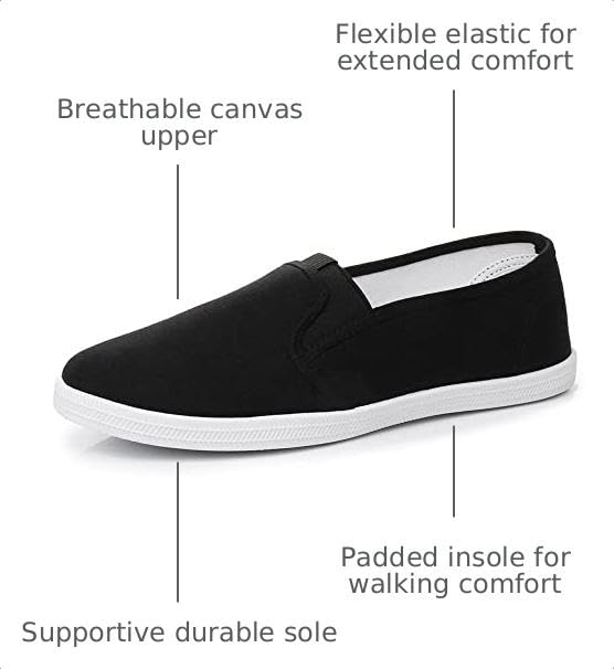 Image of VenusCelia Women's Fortius Canvas Slip On Sneaker