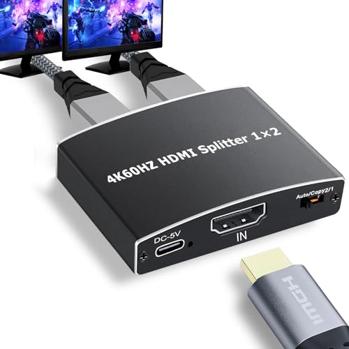 �yHDMI2.0b�Ή��zHDMI�X�v���b�^�[ 1����2�o�� 4K@60Hz/18Gbps HDCP2.2 HDR10+ ��x�� �I�[�f�B�I���b�v���� �f�荞�ݖh�~ ����/�~���[�����O�o�� PS5/Xbox/fire tv �Ή� ���{��戵���i�Q�[�~���O/��