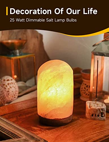 Unilamp Salt Lamp Bulbs, Dimmable Brightness Light Bulbs, 25 Watt E12 Small Base, Himalayan Salt Lamp Light Bulb Replacement, Household Salt Lamps For Plug In Wax Diffuser (15 Pack) #TOP6