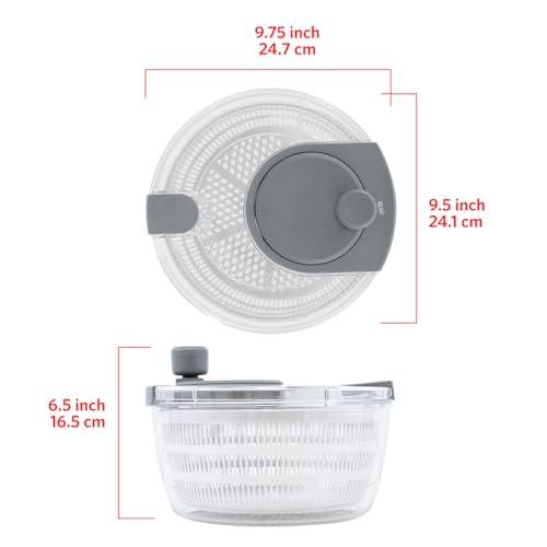 Glad Salad Spinner, 4.2 Quarts - Dishwasher Safe Lettuce Spinner, Fruit Washer, and Vegetable Strainer - Colander, Toss & Serve Bowl, and Locking Lid, Heavy Duty Plastic - image 2