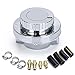 Manual Adjustable Fuel Pressure Regulator Kit, Chrome Silver with Gold Fittings, Includes Hose Clamps and Heat Shrink Sleeves for Carburettor Systems