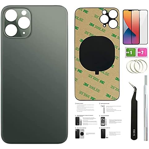 Day-market 11 Pro Back Glass Replacement for iPhone 11pro Back Cover Glass (5.8 Inch) with Pre-Installed Tape and Repair Tools… (Midnight Green) Cover