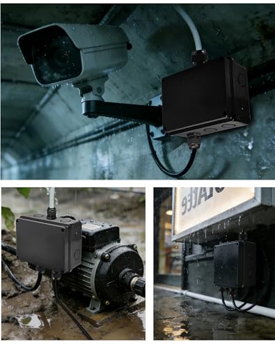 Verteilerdose Abzweigdose wasserdicht IP65 Aufputz, ZITFRI 15x11x7cm Klemmkasten Aufputz Abzweigkasten Garten Feuchtraum Verbindungsdose M20 für Ø6-12 mm Kabel Kabelabzweigkasten wasserdicht