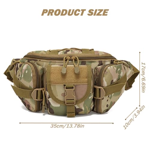 Riñonera de caza de gran capacidad y camuflaje impermeable para pesca 3