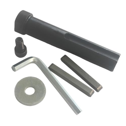 JUNLIXN Burnishing Polishing Machine Shaft Set, 5/8"-11 Thread Shaft Extension fit Angle Grinder for Burnishing Polishing Drum, Drawing Wheels