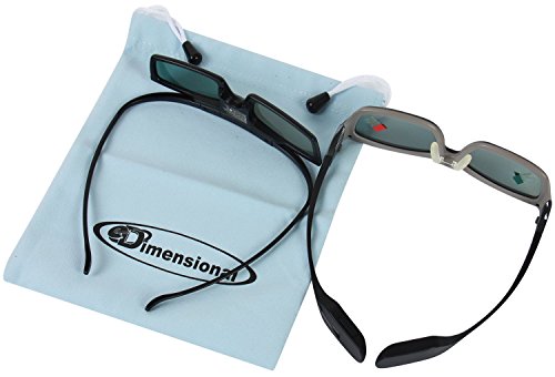 Edimensional 8 Pack Ed 3D Glasses Storage Bag Sky Blue Case Compatible With Samsung 3D Glasses And All Other Active 3-D Glasses With Non Foldable Arms - Includes Microfiber Cleaning Cloth! #TOP5