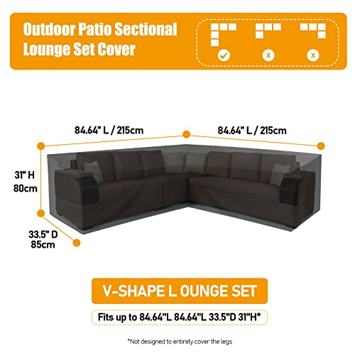 Copertura per mobili da Giardino a Forma di L