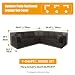 nomiou Gartenmöbel Abdeckung L-Form Lounge Abdeckung Wasserdicht Rattan Sofa Abdeckung für Gartenmöbel Schutzhülle, Abdeckplane für Ecksofa, Eck-Loungegruppe, Loungemöbel, 215x215x80x85cm