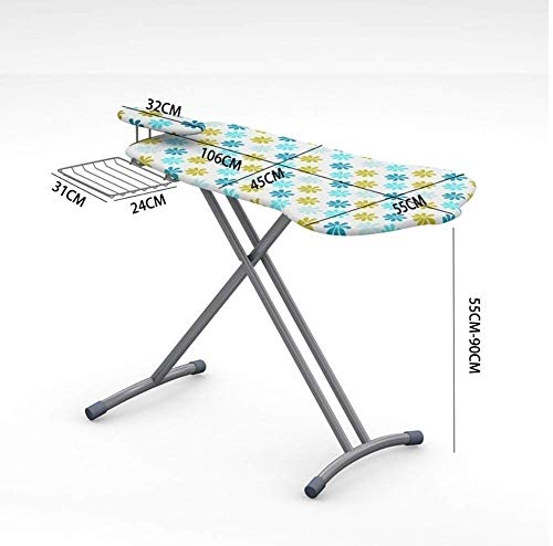 Laundry Ironing Board Shoulder Shape Super Wide Ironing Board Stainless Steel Ironing Table with Storage Rack and Sleeve Board 106 55 90CM (Color : A Size : 106 55 90CM)