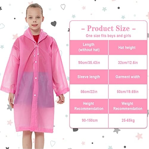 OlyPegic Kinder-Regenponcho 6-10 Jahre - Wasserdicht & Leicht Mit Tragetasche