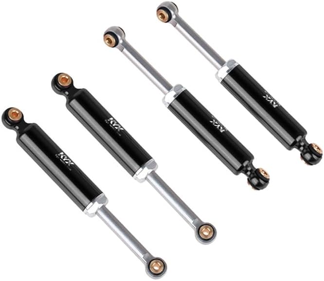 KYX Racing Aluminum Suspension Shock Absorber Inner Spring Shock 52mm Upgrades Parts Accessories for 1/24 RC Crawler Car Axial AX24 (4pcs), Black