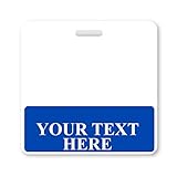 Blue Custom Printed Horizontal ID Badge Buddy Package of Six by Specialist ID