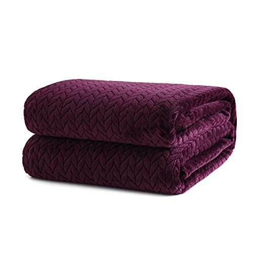 Dalina Textil - Mantas Para Sofás De Franela 130x160cm Con Diseño De Hojas De Sauce - Manta Pequeña Extra Suave Y Cómodo - Morado Dalina Textil - Mantas Para Sofás De Franela 130x160cm Con Diseño De Hojas De Sauce - Manta Pequeña Extra Suave Y Cómodo - Morado