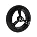 RIANTWHEEL, 5X 1.4 inch, Solid, PU Wheels, Wheelchair Casters, Aluminum Rim, one Pair (Black)