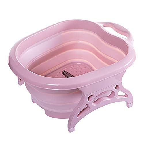 Spa de pies plegable Differeye con rodillos masajeadores rosa miniatura 1