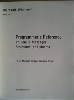 Microsoft Windows 3.1 Programmers Reference Volume 3