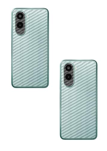 Image of (Pack of 2) Compatible with Skin Sticker /Vinyl wrap /Protective Film Mobile Back Skin Carbon Fiber 3D Transparent by Candeal Mizhan(Only Back) (Poco, Poco M7 Plus 5G)