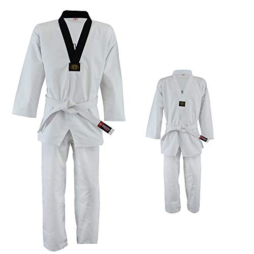 Image of Twister Taekwondo uniform 8oz poly /cotton with embrodary on back (BLACK - V, 7)