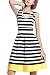 The Bazaar R Women's Summer Sleeveless Knee Length Striped A Line Dress