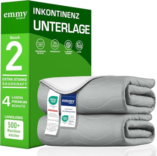 Alèse de lit lavable 75x90 cm 2 pièces – Protection de matelas lavable imperméable, protection de lit contre l'humidité, alèse de lit pour incontinence, protection de matelas (75x90 cm – 2 pièces)