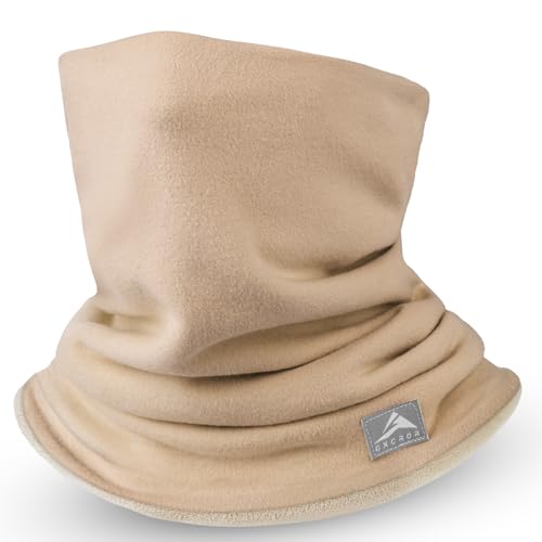 GXCROR Winter Schlauchschal, Wendbarer Fleece Halsschlauch, Winddichte Gesichtsmaske, Warmer Halswärmer für Herren & Damen