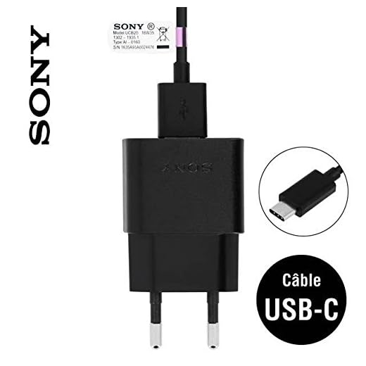 vall Originale Chargeur Sony + Cable UCB20 Type C pour Sony Xperia XZ Premium